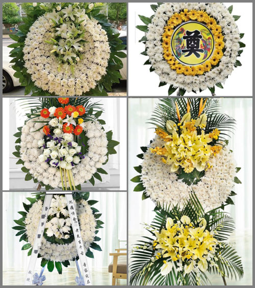 广东梅州市五华县华城镇满堂村花圈速递