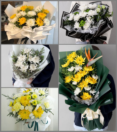 广东梅州市五华县华城镇满堂村白事花束代送